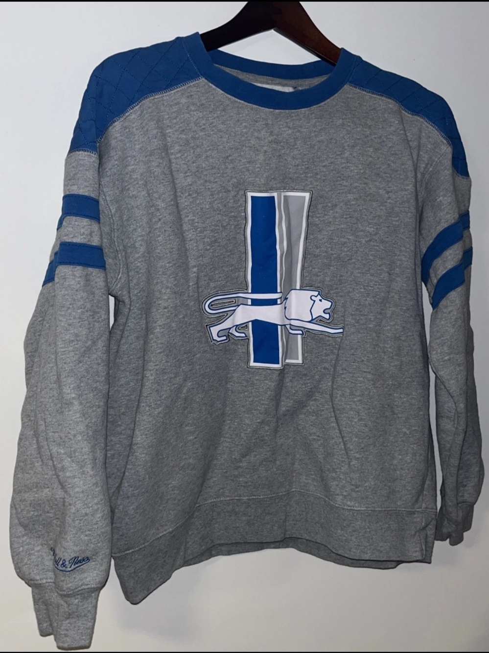 Detroit Lions Mitchell & Ness NFL Throwbacks Crewneck Sweater